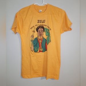 RARE Vintage 80's Zulu Social Aid Pleasure Club Mardi Gras New Orleans THIN Sz M